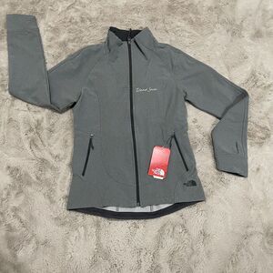 The North Face NF0A3LGW Grey Tech Stretch Soft Shell Jacket Women's S Yacht Logo